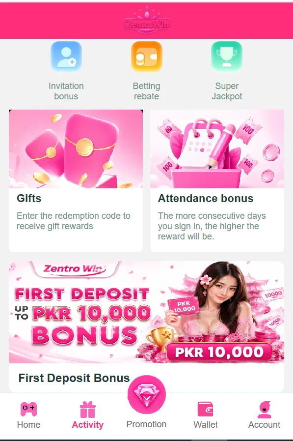 Zentro Win earning game
