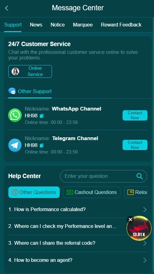 HH98 Support